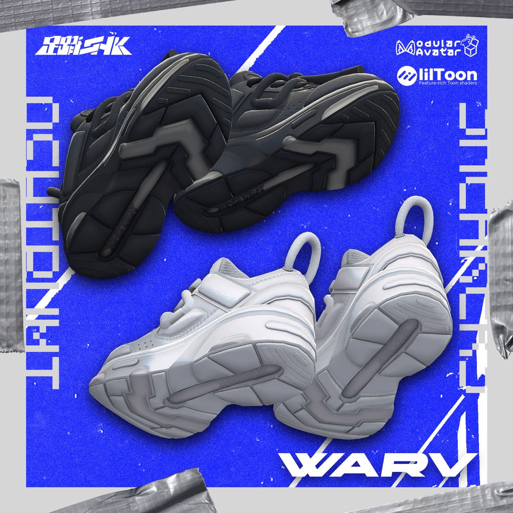 【VRChat想定】アバター用スニーカー『WARV』【複数アバター対応】