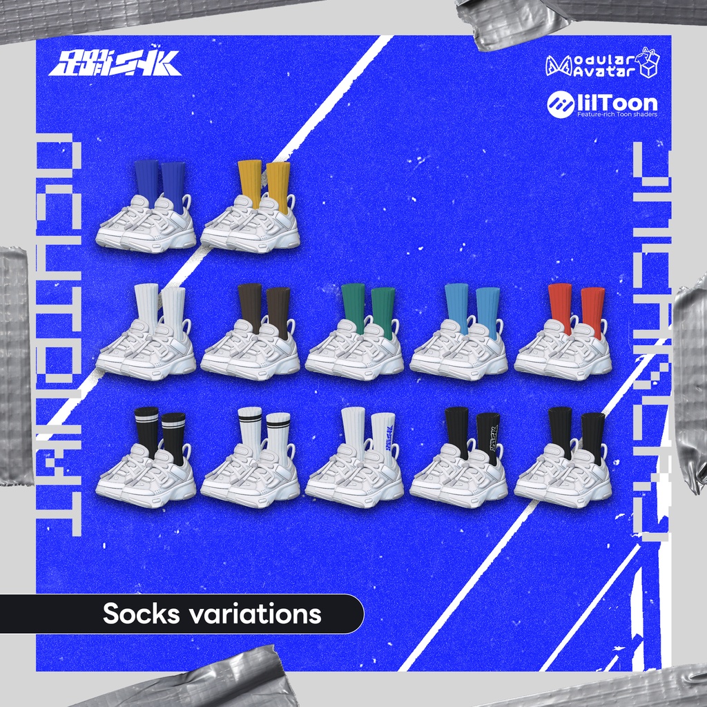 【VRChat想定】アバター用スニーカー『WARV』【複数アバター対応】