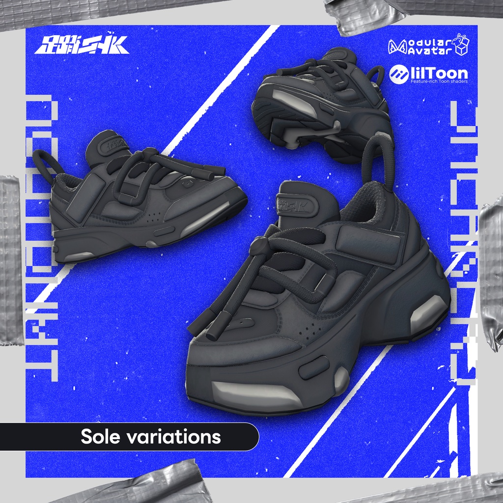 【VRChat想定】アバター用スニーカー『WARV』【複数アバター対応】