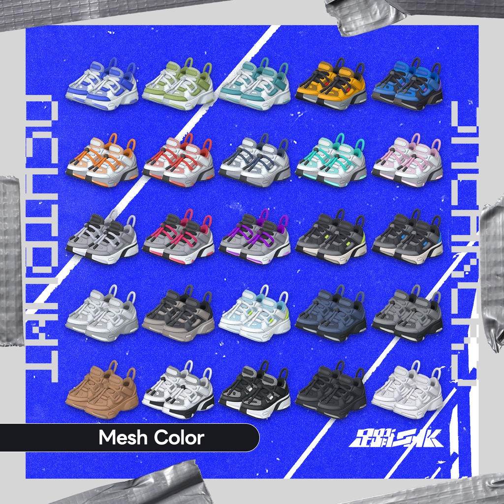 【VRChat想定】アバター用スニーカー『WARV』【複数アバター対応】