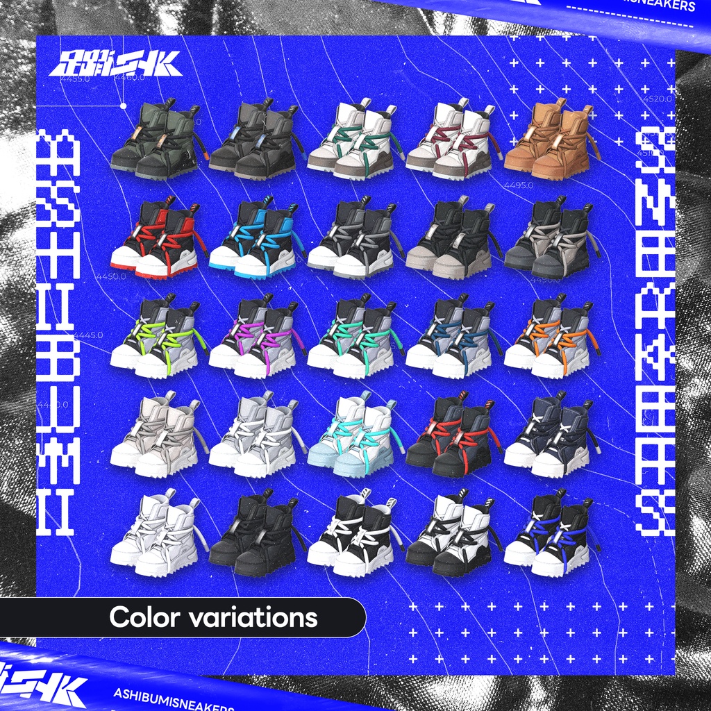 【VRChat想定】アバター用スニーカー『TREDS』【複数アバター対応】
