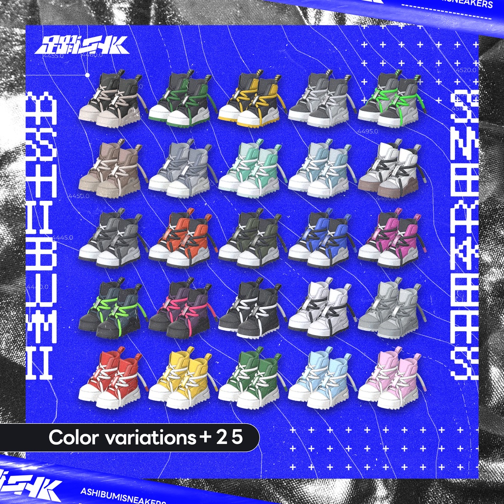 【VRChat想定】アバター用スニーカー『TREDS』【複数アバター対応】