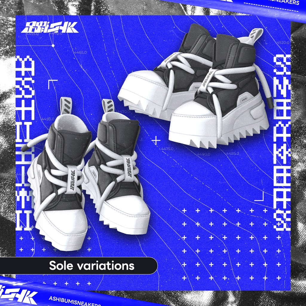 【VRChat想定】アバター用スニーカー『TREDS』【複数アバター対応】