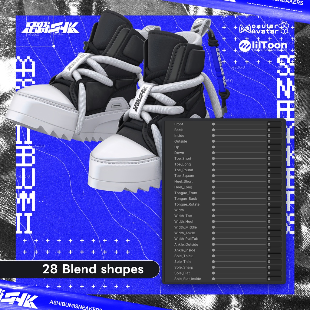 【VRChat想定】アバター用スニーカー『TREDS』【複数アバター対応】