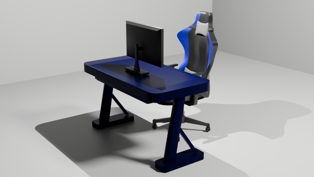 Desk Monitor 3DModel (Black)