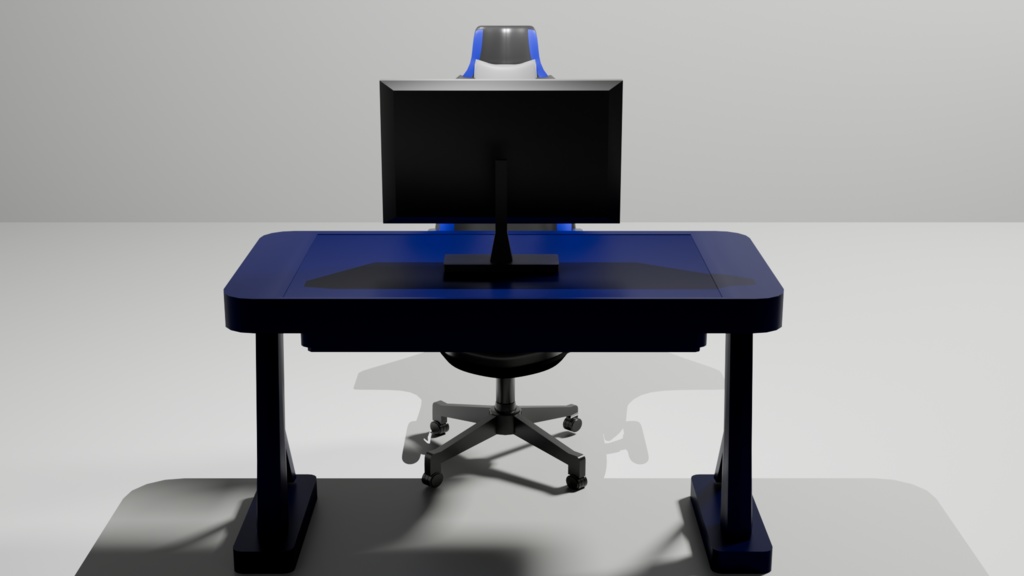 Desk Monitor 3DModel (Black)