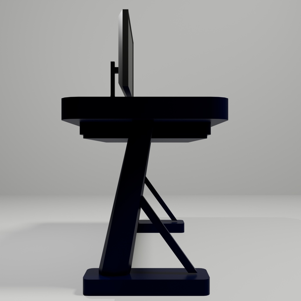 PCデスク環境3Dモデルセット |デスク・モニター・キーボード・マウス|Blender/FBX