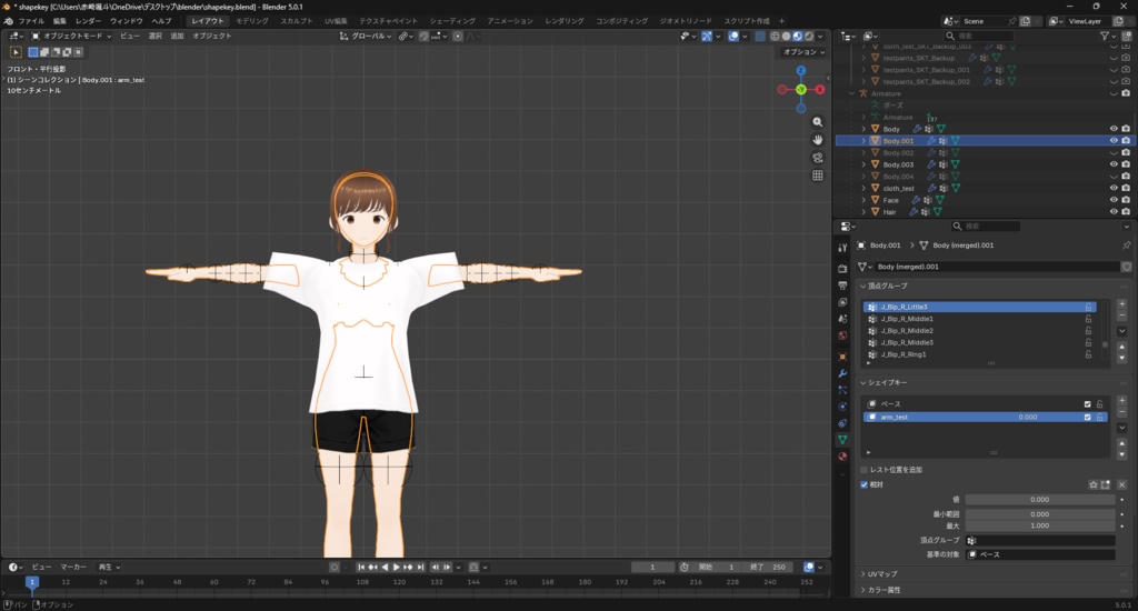 衣装シェイプキー転送アシスタント for Blender