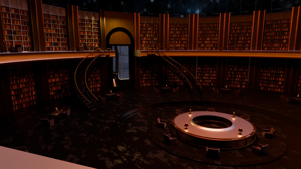 月面図書館 -Lunar Library-【3D背景/配信・MV・ゲーム制作】