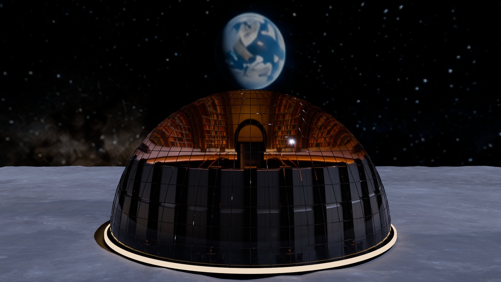 月面図書館 -Lunar Library-【3D背景/配信・MV・ゲーム制作】