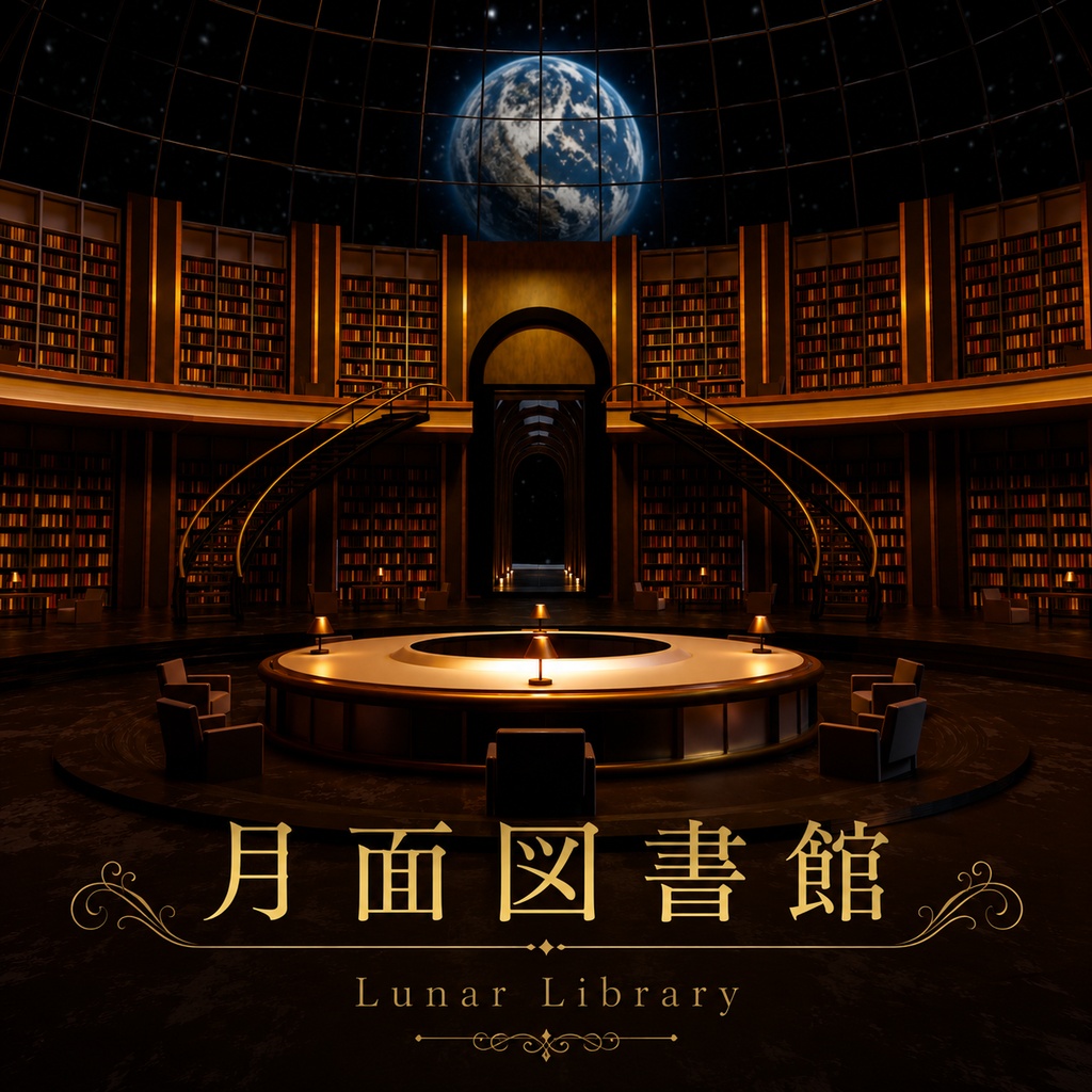 月面図書館 -Lunar Library-【3D背景/配信・MV・ゲーム制作】