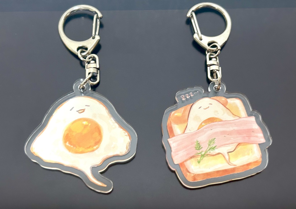 目玉焼き＋エイのアクリルキーホルダー