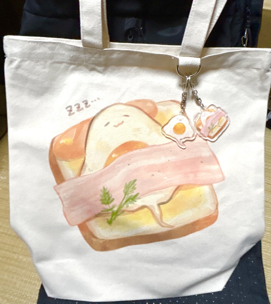 目玉焼きエイのトートバッグ