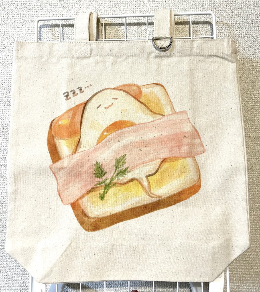 目玉焼きエイのトートバッグ