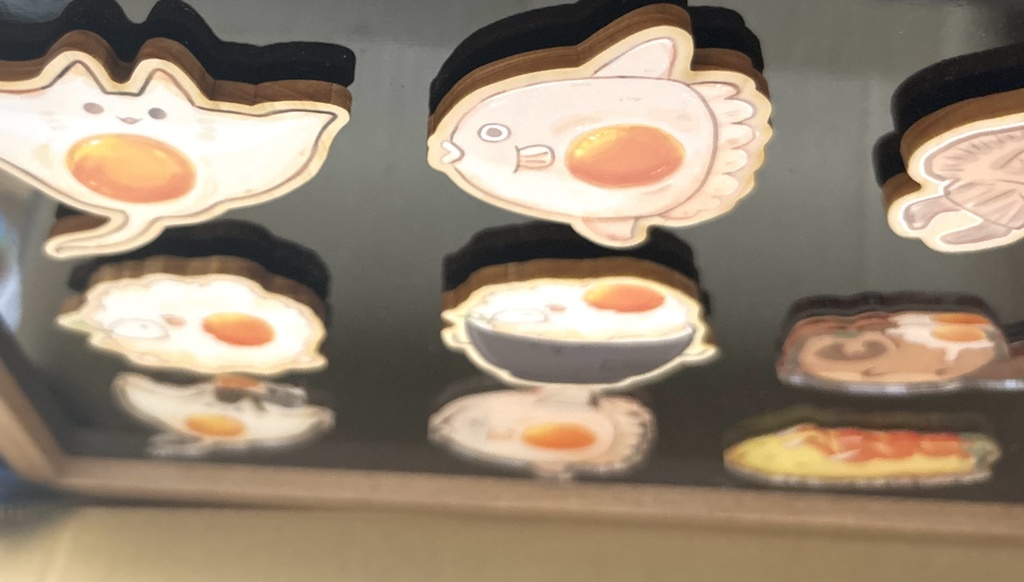 目玉焼きエイたちのマグネット