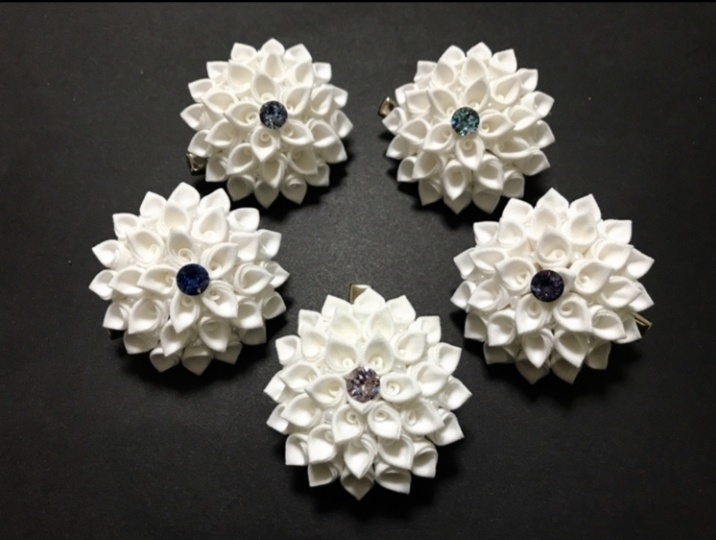 つまみ細工の2wayクリップ🌼