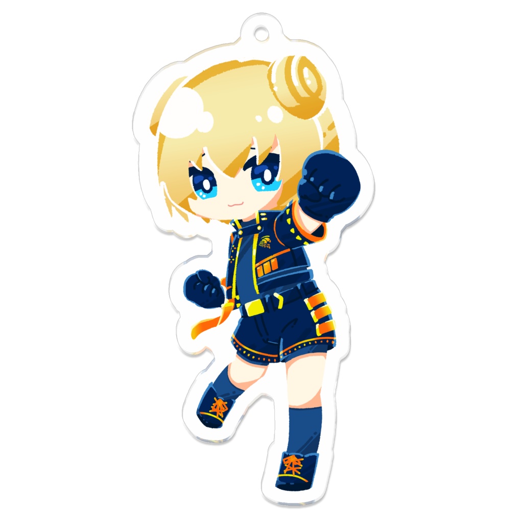えよこちゃんアクリルキーホルダー(ネイビー)