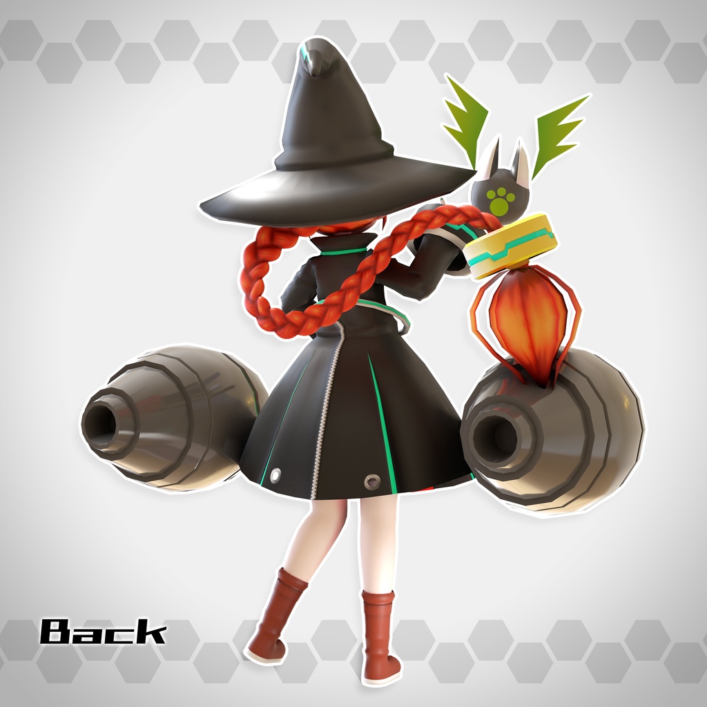 【オリジナル3Dモデル】電脳魔女 マキノ