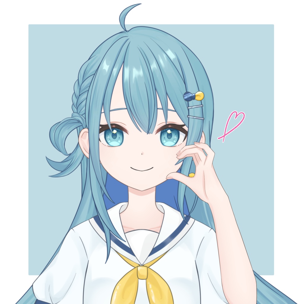 【Vtuber素材】ほっぺにハートを作る手