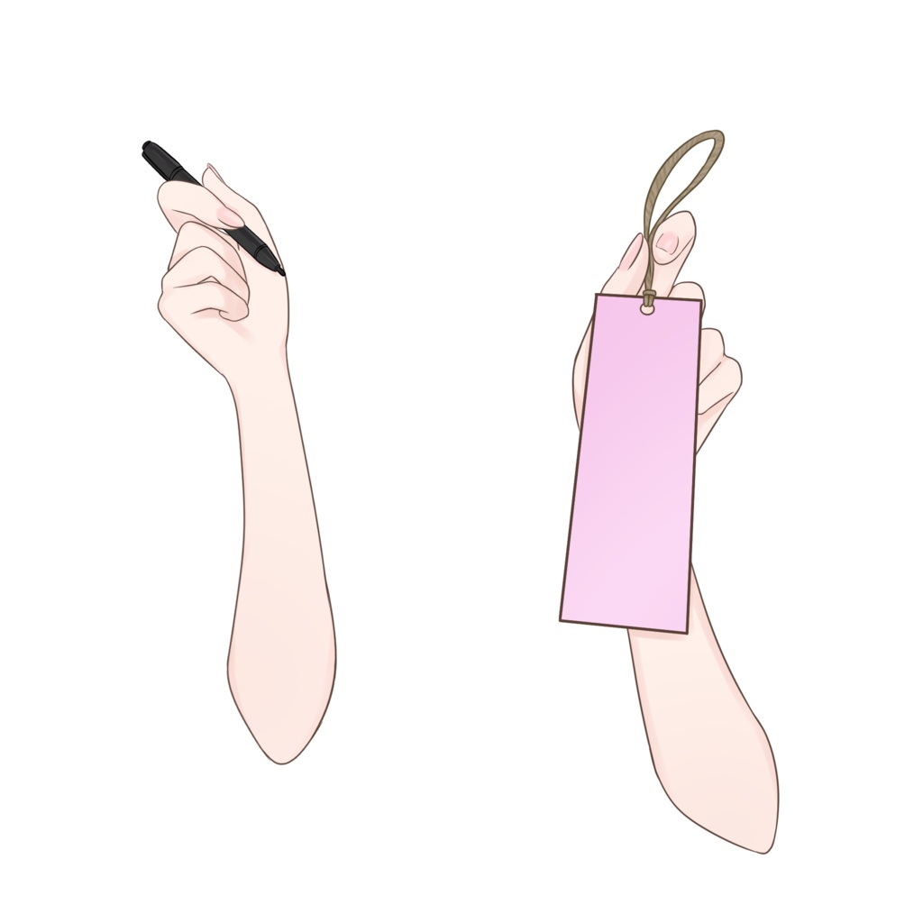 【Vtuber素材】短冊を持つ手