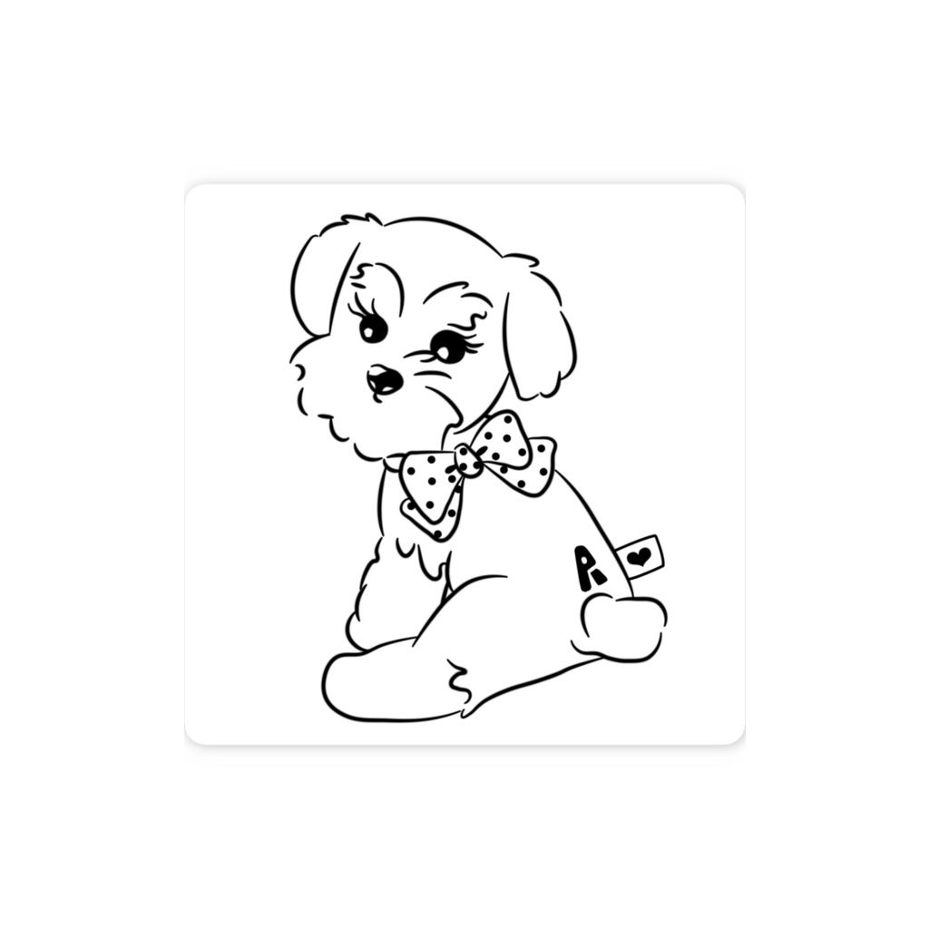 ミニチュアシュナウザースマホステッカー