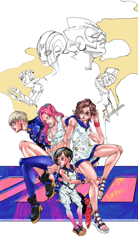 Androidケース静ジョ 新世代のスタンド使い達