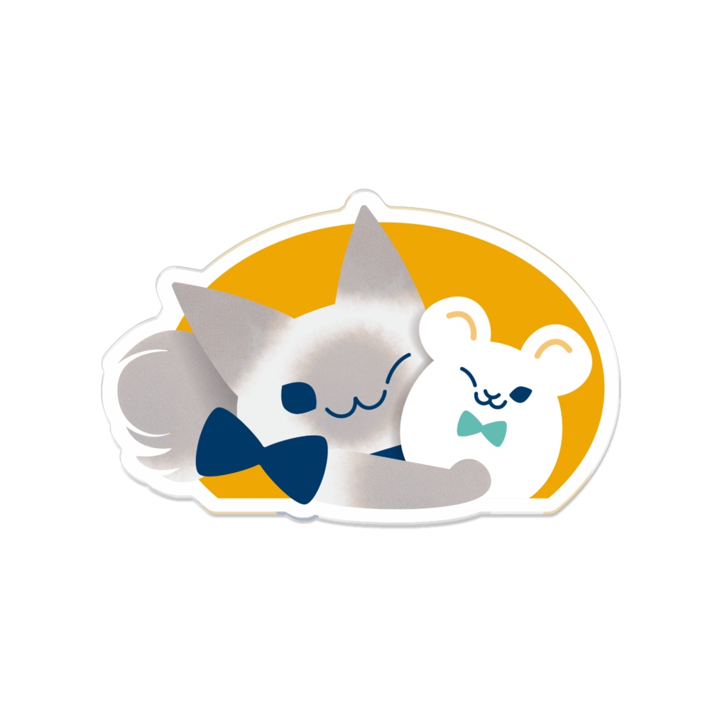 猫ちゃんとネズミくんアクリルバッジ