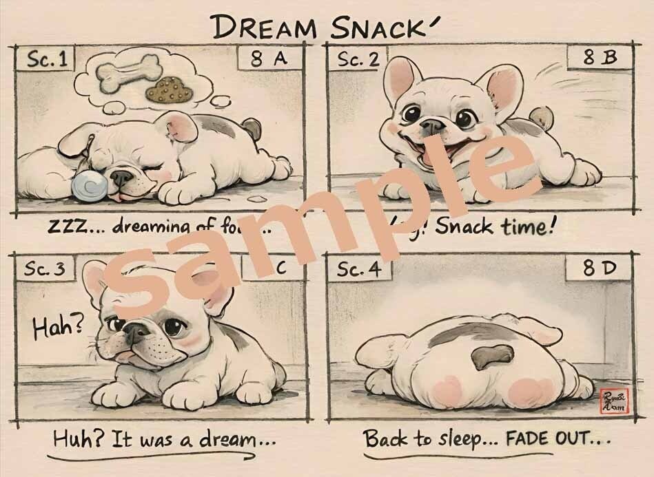 フレブル、おやつはどこ? Frenchie Dream Snack