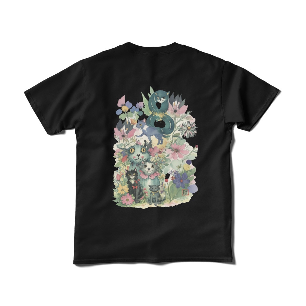 花とねこの幸せの時間 Cats in Bloom(両面デザイン)