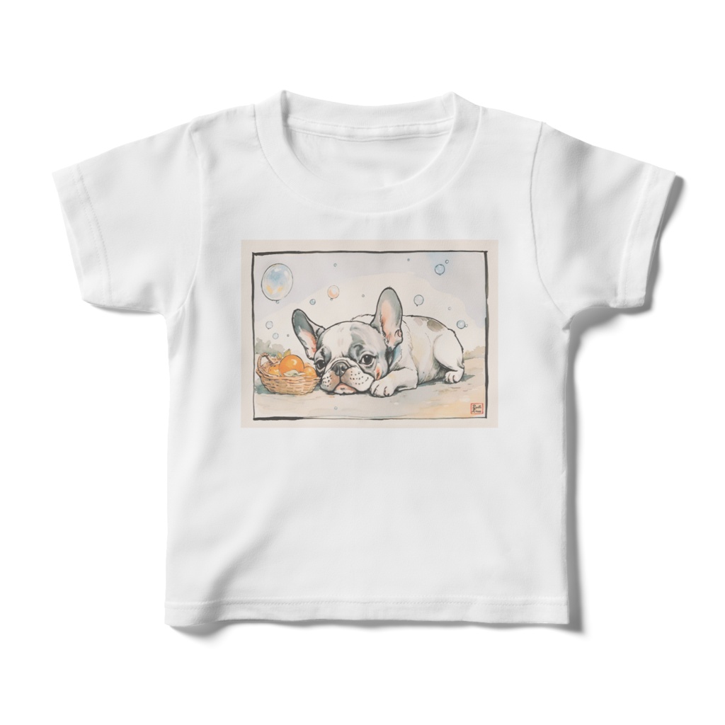 犬とオレンジと水玉(縁起物) Dog • Orange • Lucky Dots（キッズ kids）