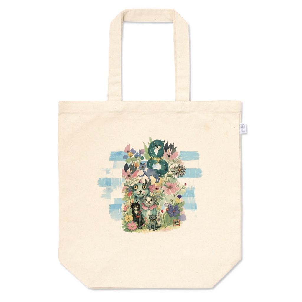 花とねこの幸せの時間（縁起物） Cats in Bloom