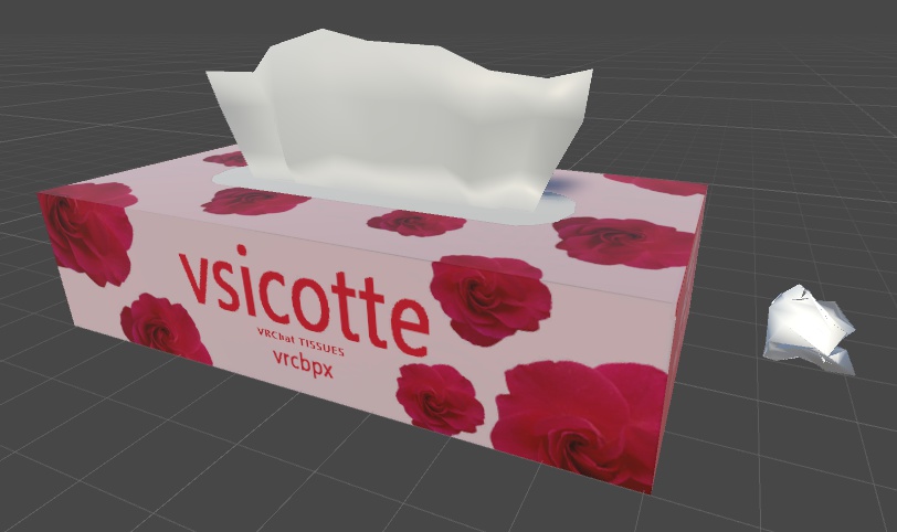 VRchat向け　ティッシュ箱（+おまけ）