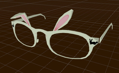 VRchat向け うさ耳眼鏡