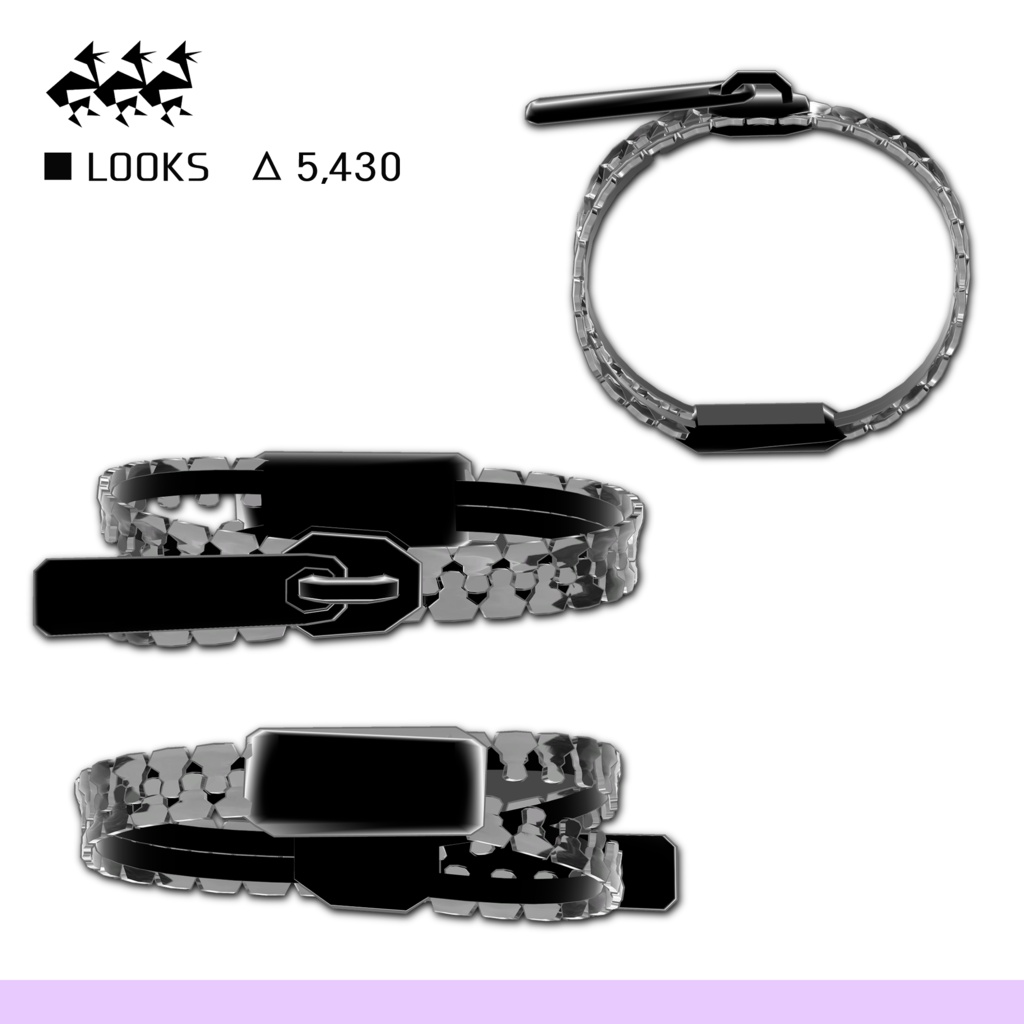 Fastener-Bracelet/8カラーアクセサリー - ファスナーブレスレットv2