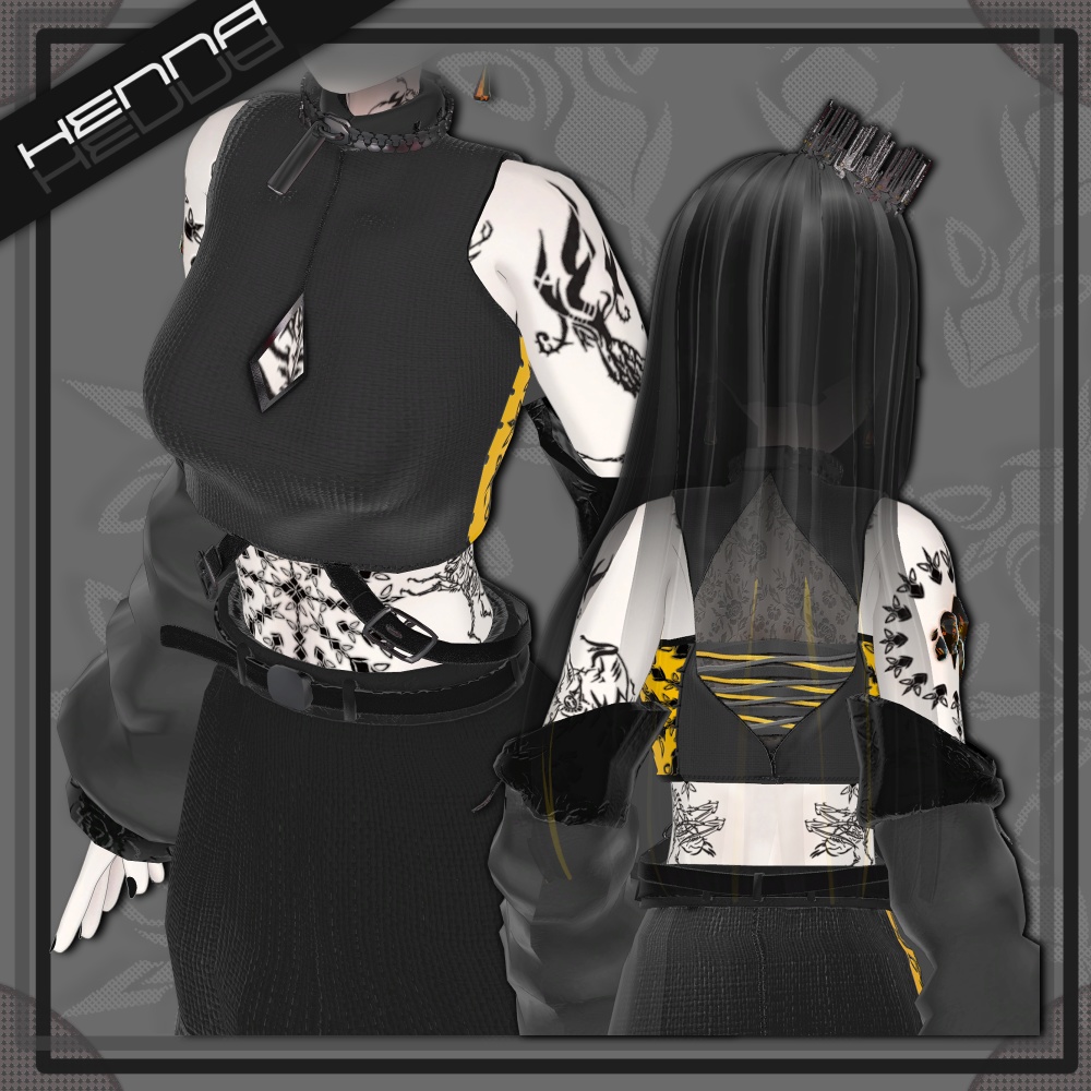 ヘナ - HENNA/オリジナル3Dモデル #HENNA3D