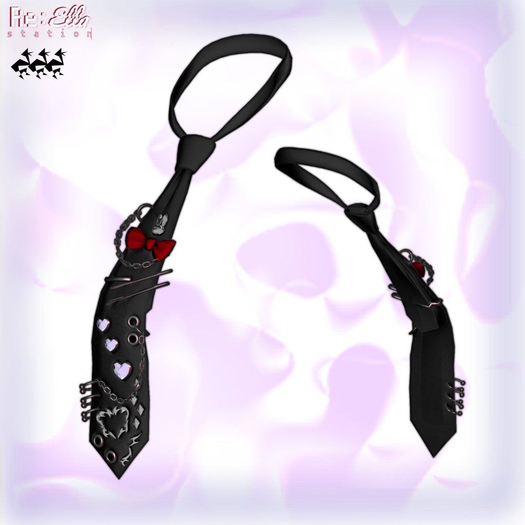 【Re:ELLA Station × #RLB】PUNK'S SWEETHEART BERET/NECK TIE【7アバターセミ対応】