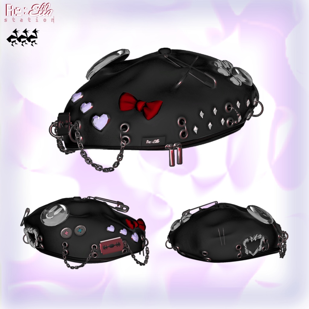 【Re:ELLA Station × #RLB】PUNK'S SWEETHEART BERET/NECK TIE【7アバターセミ対応】