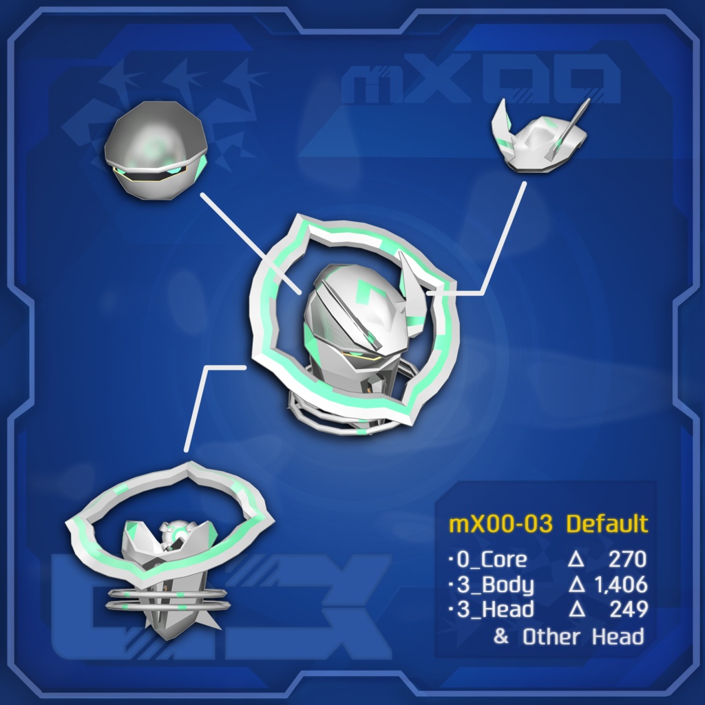 オリジナルアバター&ムチォ用差し替えモデルセット #mX00