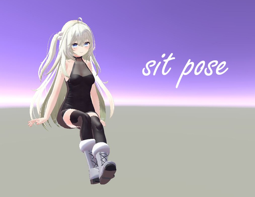 Sit pose animation