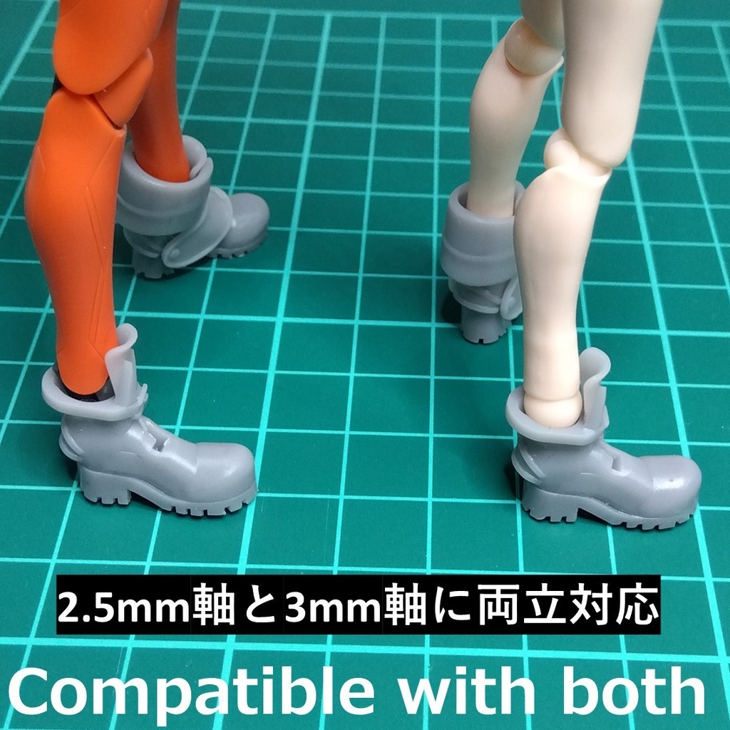 1/12 フィギュアサポートシリーズ シューズ 01「レザーブーツ/Leather boots」