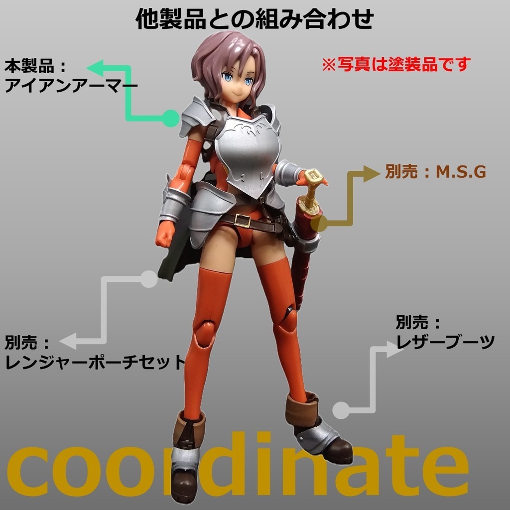 1/12 フィギュアサポートシリーズ 防具OP‐01 「アイアンアーマー ForレザーアーマーSize-S・M 」