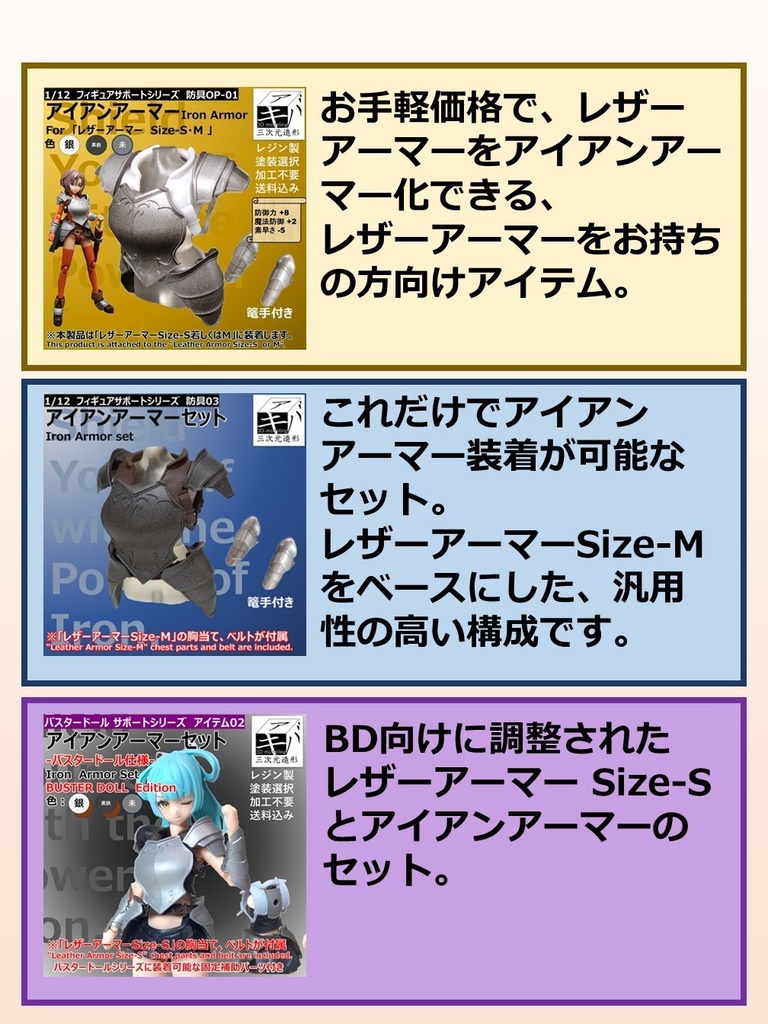 バスタードール サポートシリーズ アイテム02「アイアンアーマーセット」バスタードール仕様