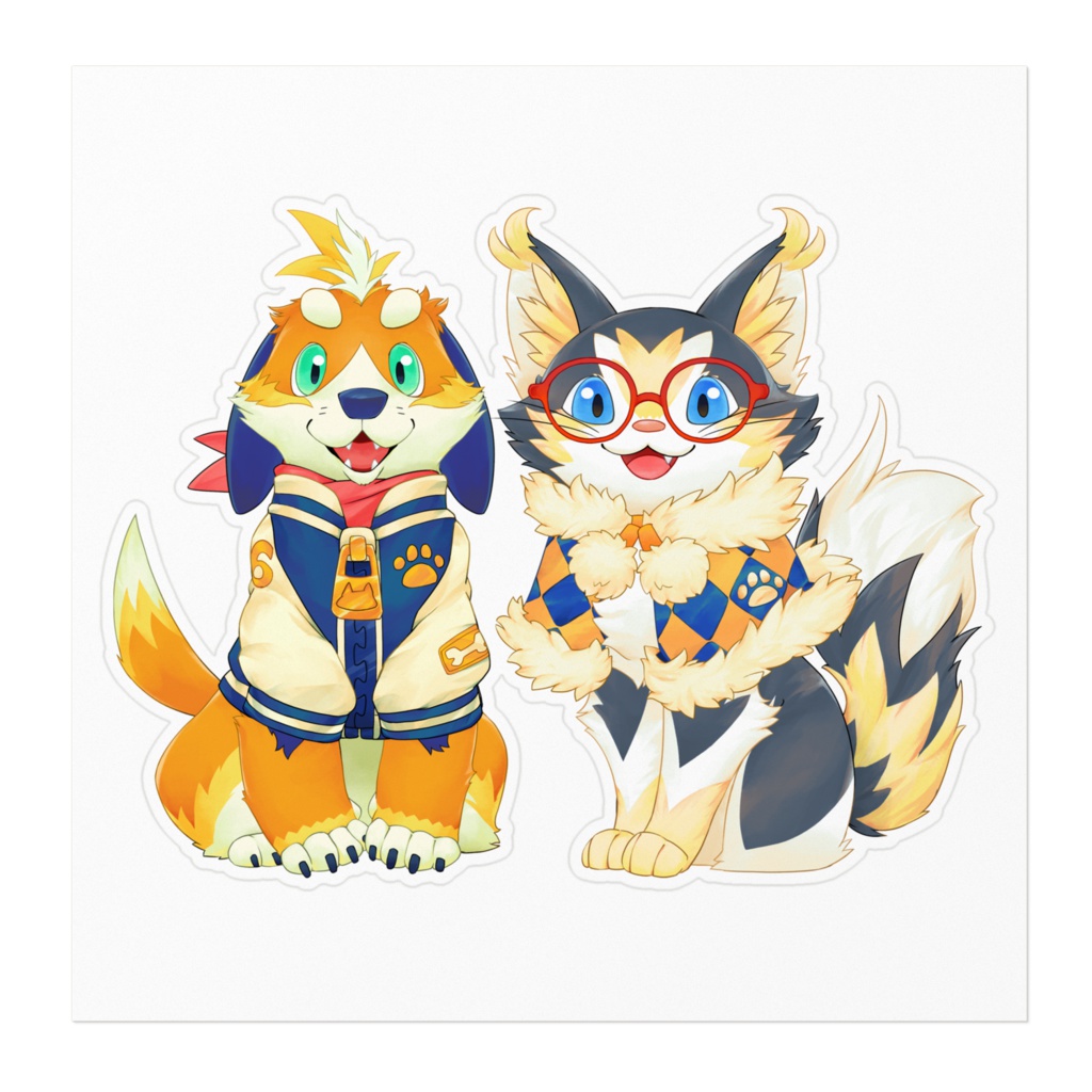 まーくんちーやんのステッカー(16cm)