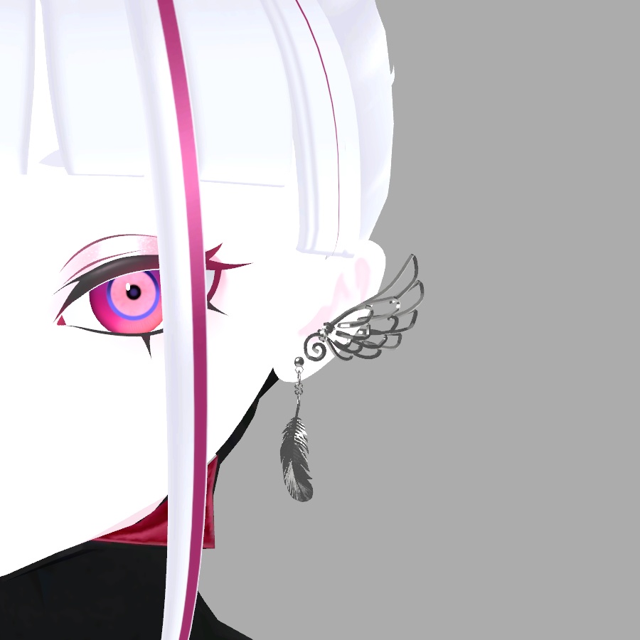 【VRC想定】羽の耳飾りとピアス