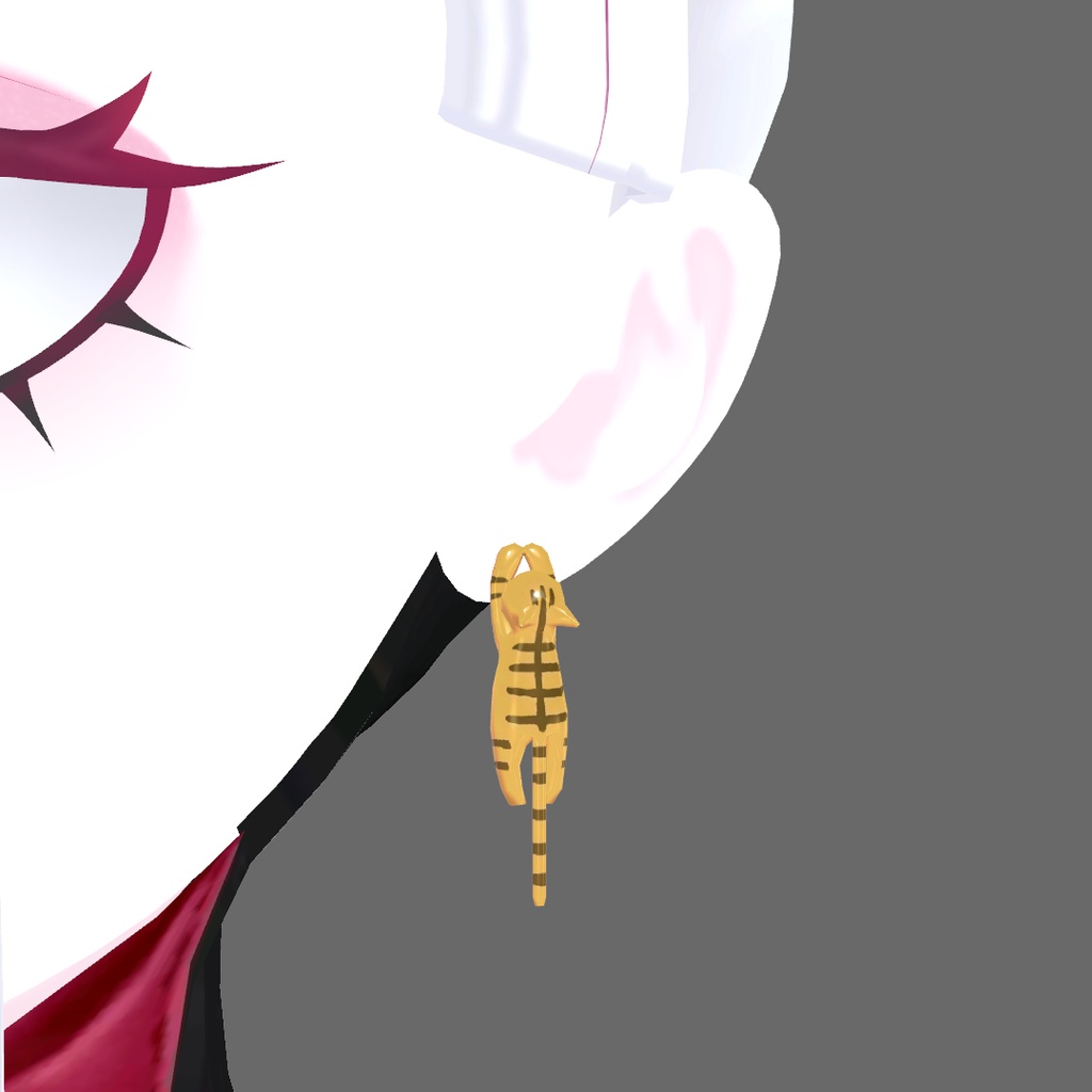 【期間限定プチセール】ぶら下がる猫の耳飾り【揺れる】【マテリアル全9種】