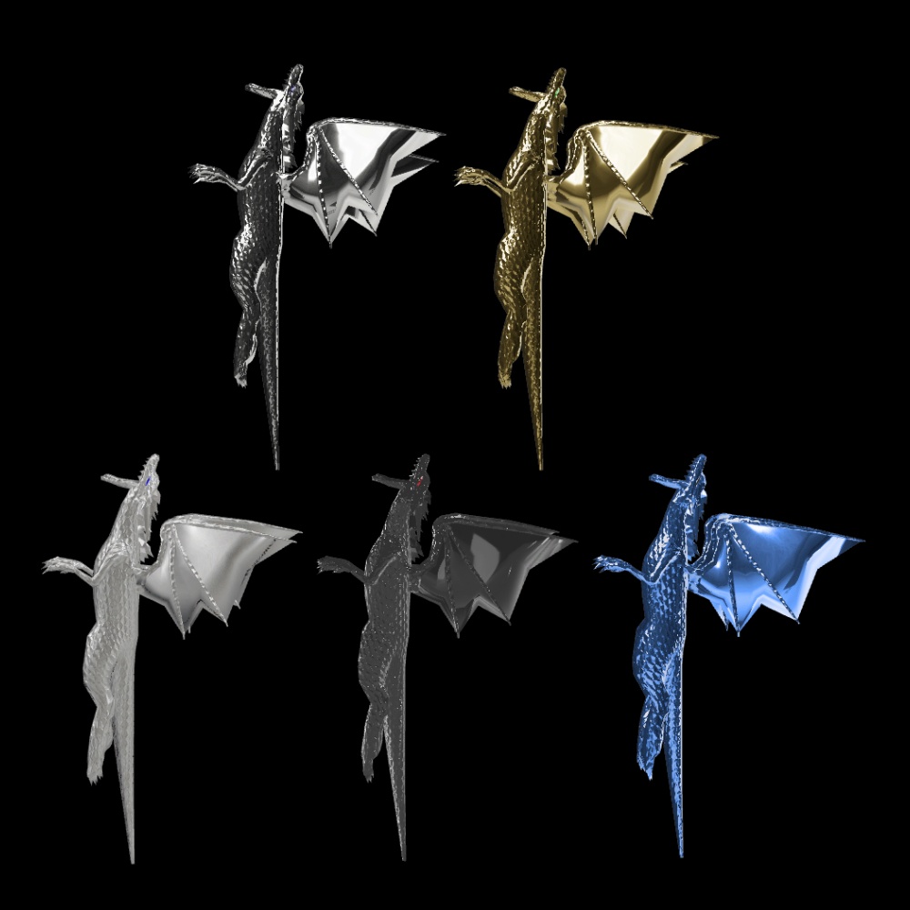 2/3までプチセール価格【VRC想定】噛みつくドラゴンピアス【揺れる】