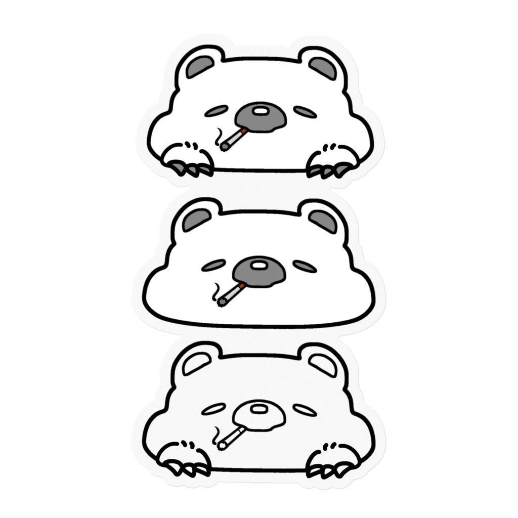 ヤニクマステッカー【100㎜×100㎜】