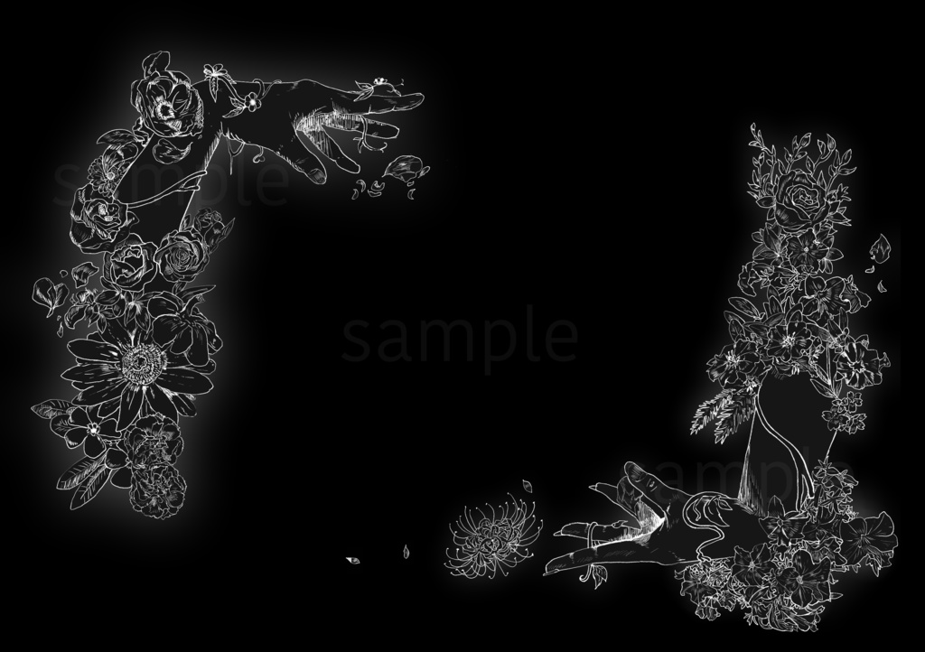 【素材】華と腕【ココフォリア装飾】