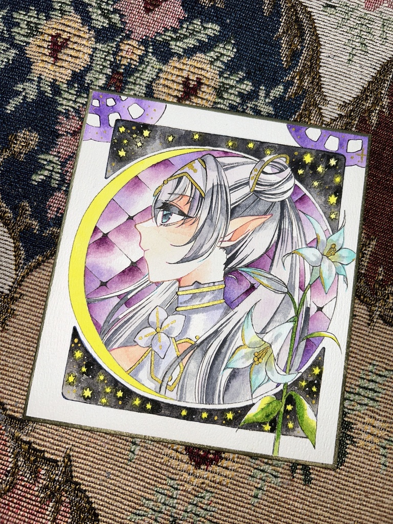 ミニ色紙 ブリトマート 透明水彩