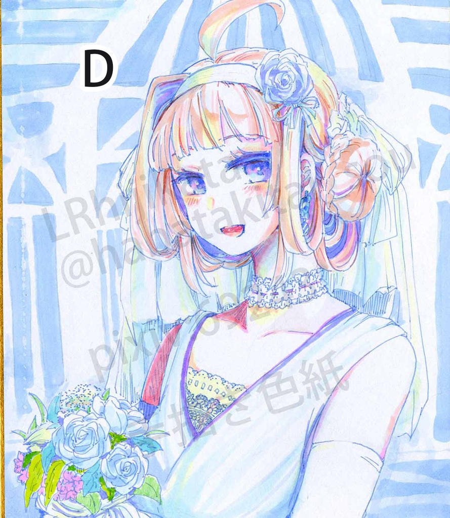 手描き色紙(中)